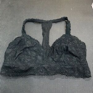 Auden Lightly Lined Racerback Bralette Size XL Black